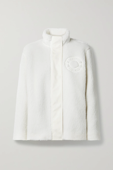 유럽직배송 버버리 자켓 BURBERRY Cotton twill-trimmed embroidered wool-blend fleece jacket 24772899113402244