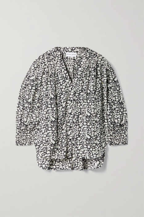 유럽직배송 어피스아파트 블라우스 APIECE APART Yerba pintucked floral-print organic cotton-voile blouse 25185454456180015