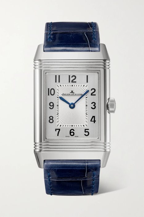 유럽직배송 예거 르쿨트르 JAEGER-LECOULTRE Reverso Classic Duetto Hand-Wound 24mm medium stainless steel, alligator and diamond watch 19971654707507245