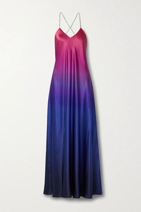 유럽직배송 SEMSEM Swarovski crystal-embellished ombré silk-satin gown 27086482324513726