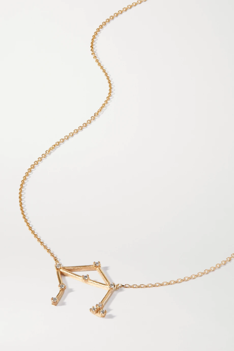 유럽직배송 SARAH &amp; SEBASTIAN Celestial Libra 10-karat gold diamond necklace 665933303132725