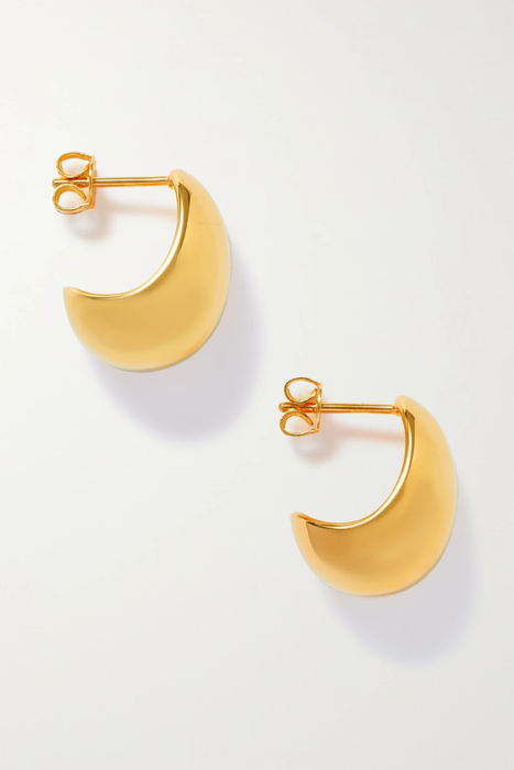유럽직배송 BY PARIAH The Curve recycled gold vermeil hoop earrings 29419655932595636