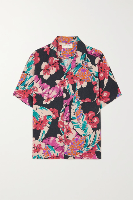 유럽직배송 생로랑 셔츠 SAINT LAURENT Floral-print twill shirt 22527730566238316