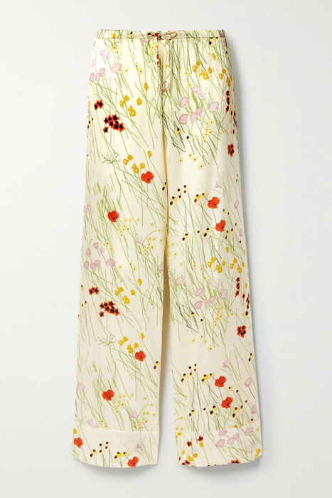 유럽직배송 베르나데트 파자마 팬츠 BERNADETTE Louis floral-print stretch-silk satin pajama pants 15546005222243766