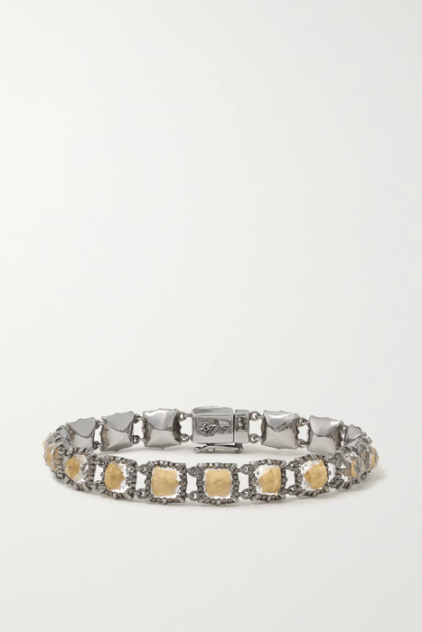 유럽직배송 LARKSPUR &amp; HAWK Bella Small Jeu de Paume rhodium-dipped quartz bracelet 24062987016821515