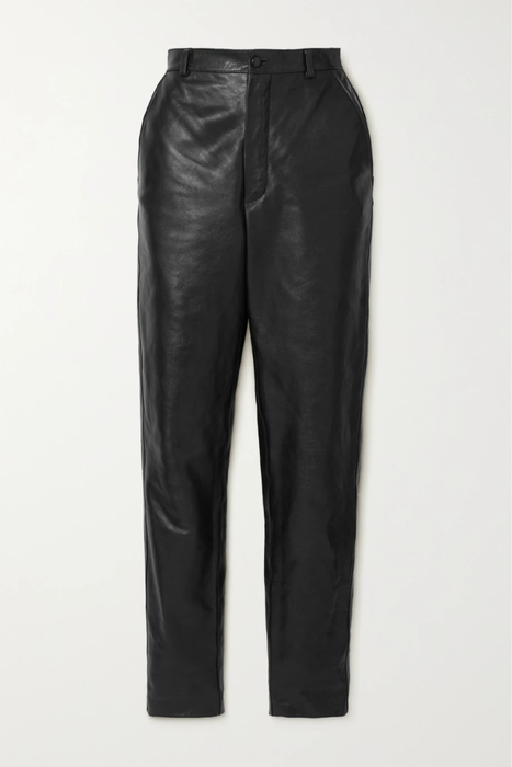 유럽직배송 구찌 GUCCI Aria leather tapered pants 29419655932642303