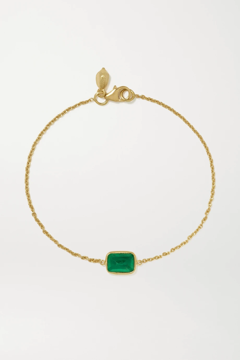유럽직배송 PIPPA SMALL 18-karat gold emerald bracelet 46353151654667282