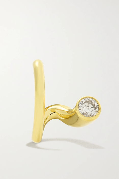 유럽직배송 KATKIM Peak 18-karat gold diamond single earring 4394988608925542