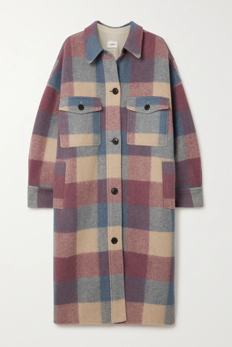 유럽직배송 이자벨마랑에뚜왈 코트 ISABEL MARANT ÉTOILE Fontizi oversized checked flannel coat 24665545640578337