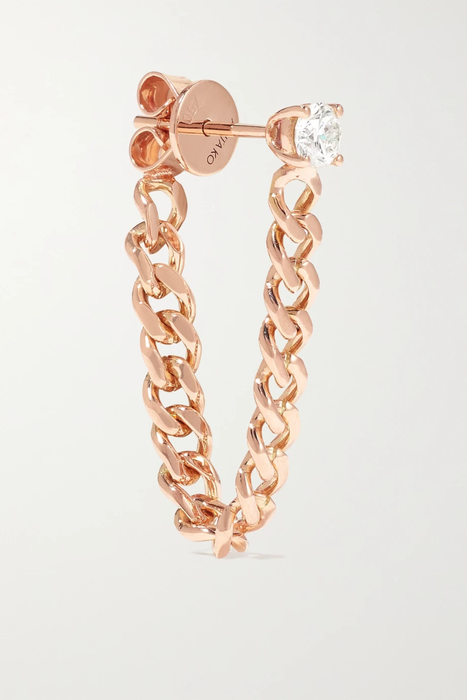 유럽직배송 아니타고 싱글 귀걸이 ANITA KO 18-karat rose gold diamond single hoop earring 15546005222099220