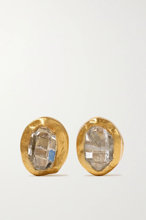 유럽직배송 피파스몰 귀걸이 PIPPA SMALL 18-karat gold Herkimer diamond earrings 17957409489657591