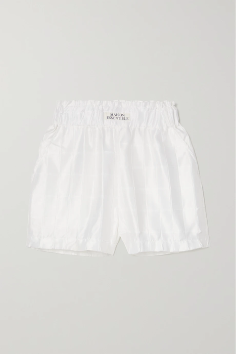 유럽직배송 MAISON ESSENTIELE + NET SUSTAIN embossed recycled satin pajama shorts 25185454455723113
