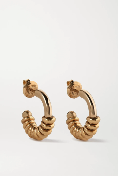 유럽직배송 보테가베네타 귀걸이 BOTTEGA VENETA Gold-tone hoop earrings 24092600056996550