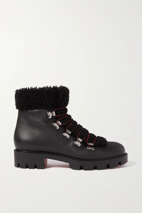 유럽직배송 크리스찬루부탱 CHRISTIAN LOUBOUTIN Edelvizir shearling-trimmed croc-effect leather ankle boots 20346390236172828