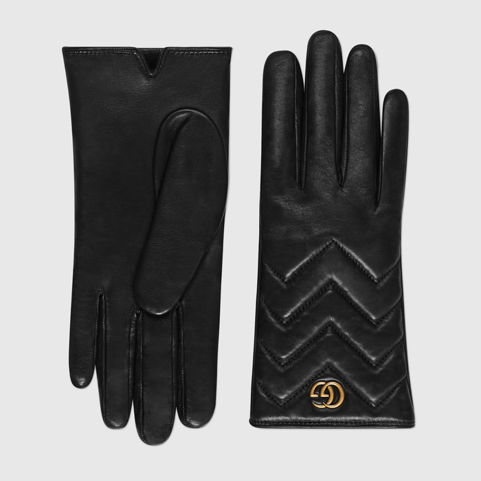 유럽직배송 구찌 GUCCI Gucci GG Marmont chevron leather gloves 477965BAP001000