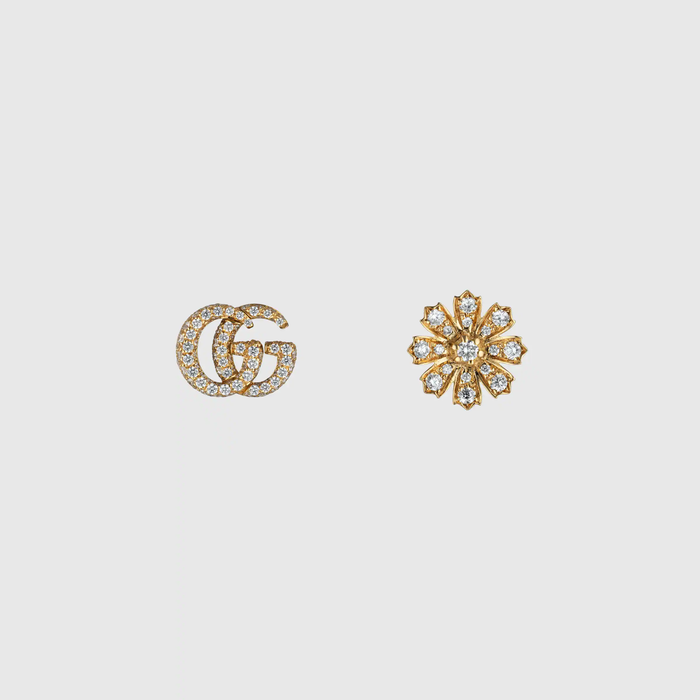 유럽직배송 구찌 귀걸이 GUCCI Flora 18k earrings with diamonds 582033J8CZ08062
