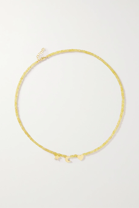 유럽직배송 록산느퍼스트 목걸이 ROXANNE FIRST Heart, Star and Moon 9-karat gold sapphire necklace 30629810019790159