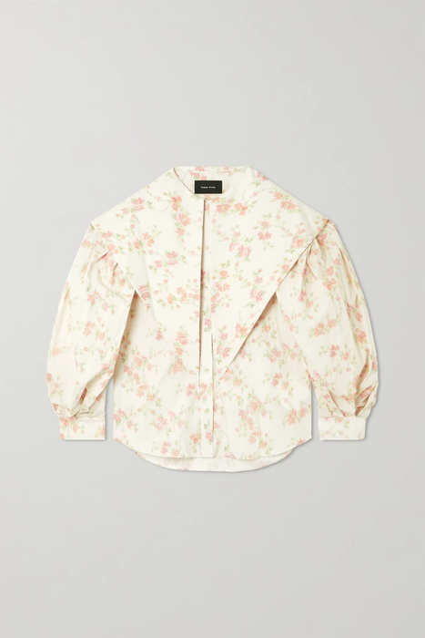 유럽직배송 시몬로샤 셔츠원피스 SIMONE ROCHA Floral-print cotton mini shirt dress 33258524072406887