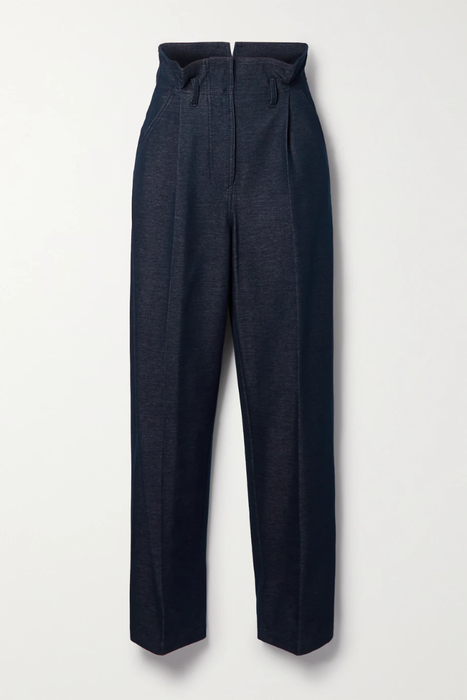 유럽직배송 막스마라 팬츠 MAX MARA Bozen cotton-blend chambray straight-leg pants 25185454456076850