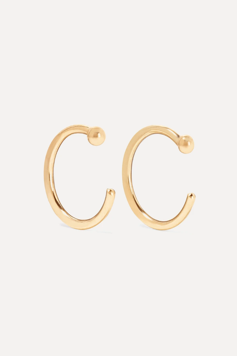 유럽직배송 멜리사조이매닝 귀걸이 MELISSA JOY MANNING 14-karat gold hoop earrings 1890828705973525