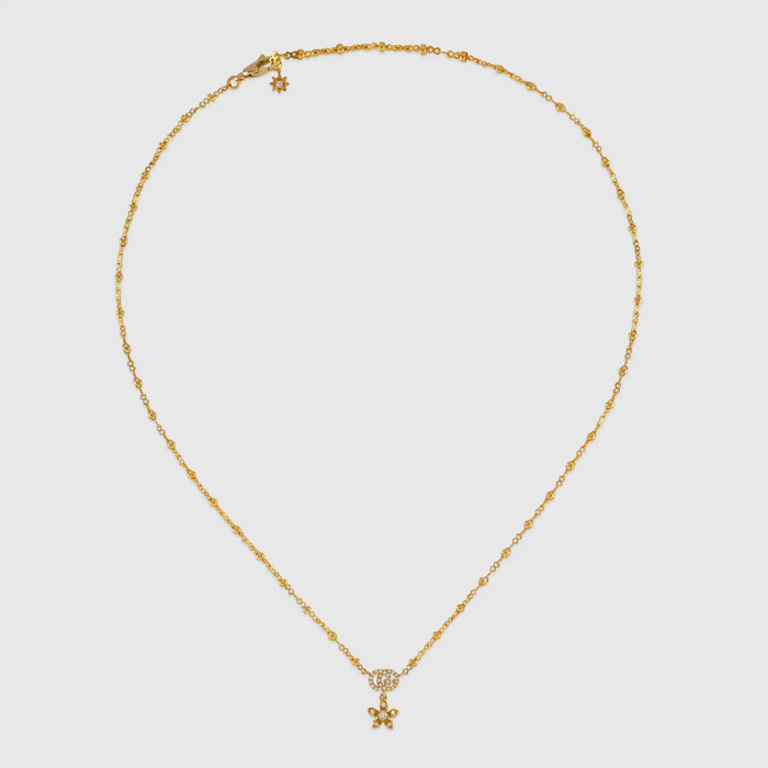 유럽직배송 구찌 목걸이 GUCCI Flora 18k necklace with diamonds 581842J85408000