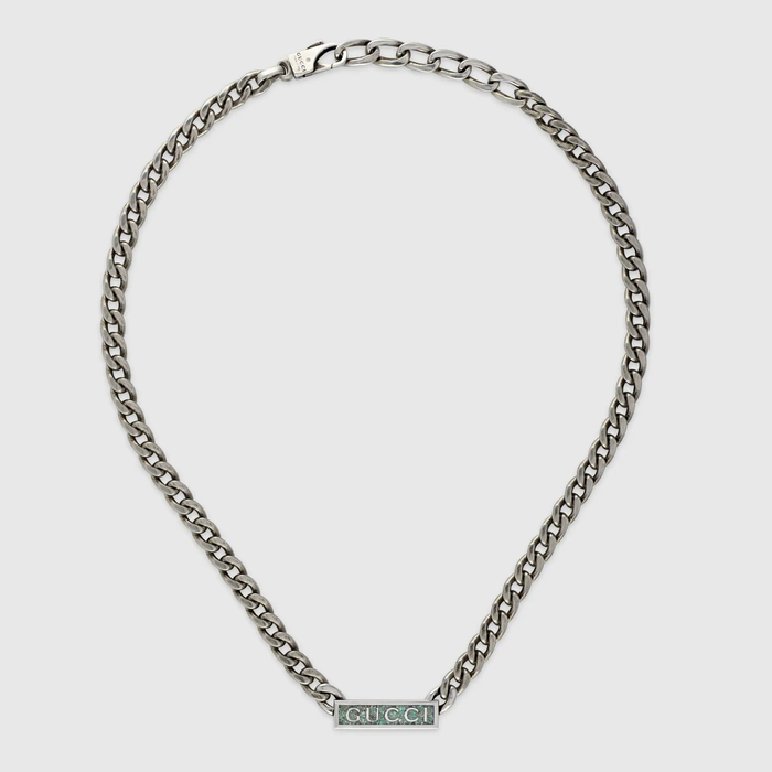 유럽직배송 구찌 GUCCI Gucci - Enamel necklace with Gucci logo 678713J84109071