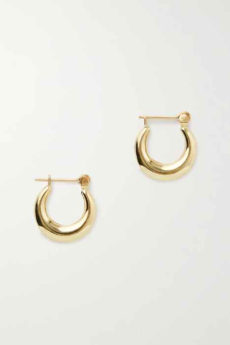 유럽직배송 로렌스튜어트 귀걸이 LOREN STEWART Mini Pirate 14-karat gold hoop earrings 29419655932741359