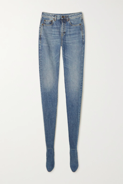 유럽직배송 생로랑 청바지 SAINT LAURENT Phantom high-rise slim-leg boot jeans 16114163150591933