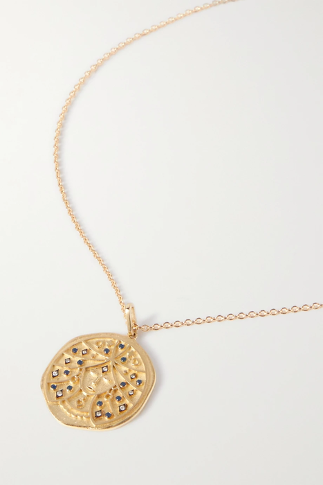 유럽직배송 CHARMS COMPANY Zodiac Virgo 14-karat gold, sapphire and diamond necklace 28941591747010186