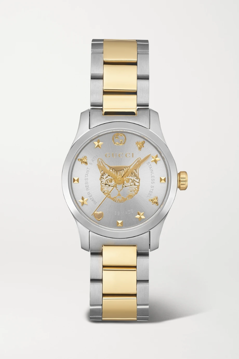 유럽직배송 구찌 GUCCI G-Timeless 27mm stainless steel and PVD-plated watch 30629810019461463