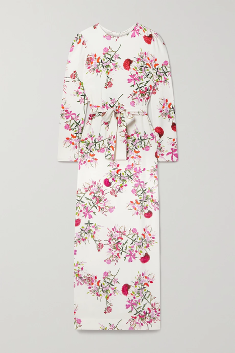 유럽직배송 모니크륄리에 MONIQUE LHUILLIER Belted floral-print crepe gown 25185454455985988