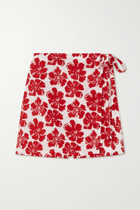 유럽직배송 페이스풀더브랜드 FAITHFULL THE BRAND + NET SUSTAIN Eridani layered floral-print linen shorts 34344356236523323
