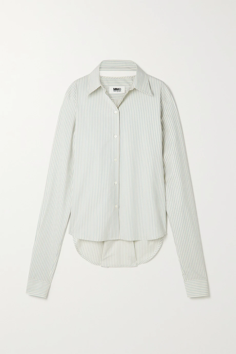 유럽직배송 MM6 메종마르지엘라 셔츠 MM6 MAISON MARGIELA Striped cotton-jacquard shirt 24665545640578211