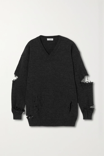 유럽직배송 발렌시아가 BALENCIAGA Oversized distressed wool sweater 38063312418721854