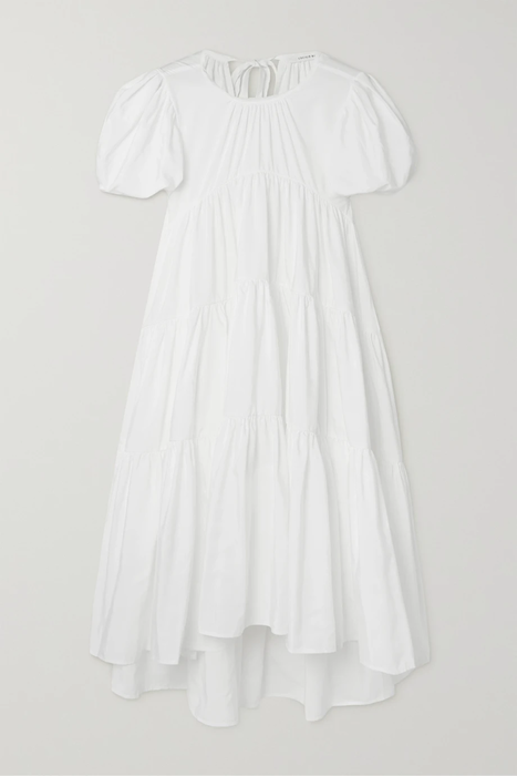 유럽직배송 세실리에반센 원피스 CECILIE BAHNSEN Edition Esme oversized tiered recycled faille dress 42247633207991858