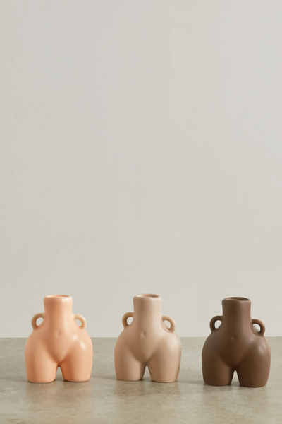 유럽직배송 ANISSA KERMICHE Love Handles set of three mini earthenware vases 24062987016663422