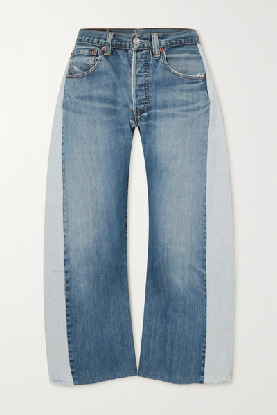 유럽직배송 B SIDES Lasso two-tone distressed high-rise wide-leg jeans 38063312418119707
