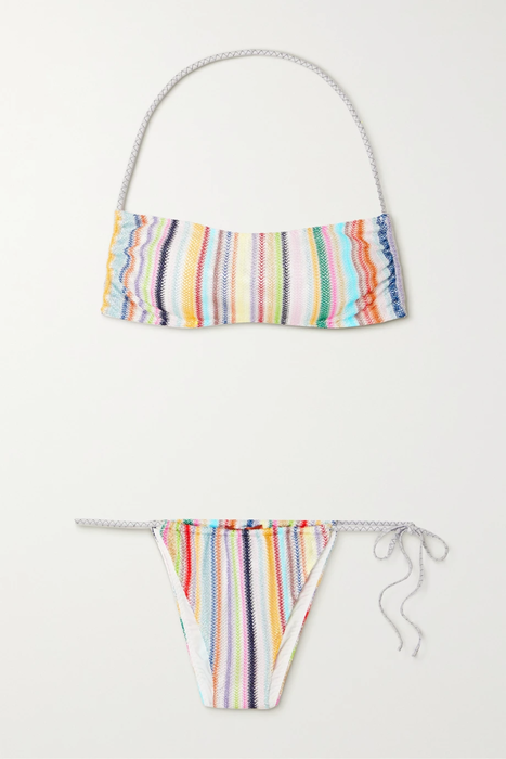 유럽직배송 미쏘니 MISSONI Mare striped crochet-knit halterneck bikini 36856120584999915