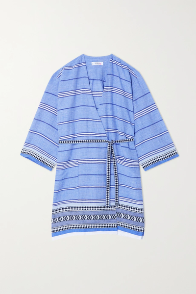 유럽직배송 렘렘 LEMLEM Neela belted fringed striped cotton-blend gauze robe 33258524072782764