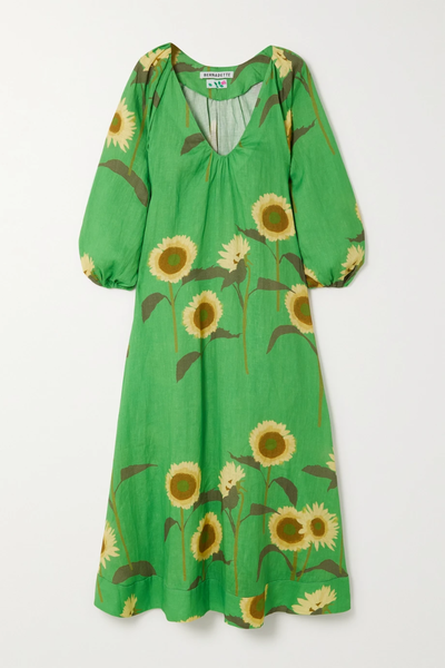 유럽직배송 베르나데트 원피스 BERNADETTE Georgette floral-print linen maxi dress 38063312420747789