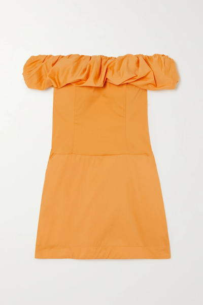 유럽직배송 본다이본 미니원피스 BONDI BORN Madeira off-the-shoulder organic cotton-blend poplin mini dress 36856120585012022