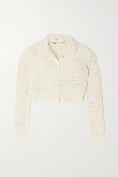 유럽직배송 마그다부트림 셔츠 MAGDA BUTRYM Cropped cotton-blend crochet shirt 33258524072390872