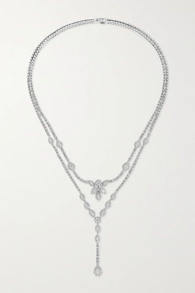 유럽직배송 YEPREM 18-karat white gold diamond necklace 36594538430049022