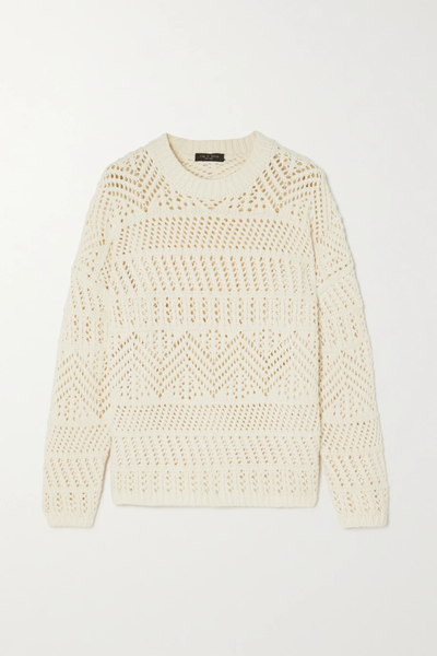 유럽직배송 랙앤본 스웨터 RAG &amp; BONE Renee crochet-knit cotton-blend sweater 34344356236601130
