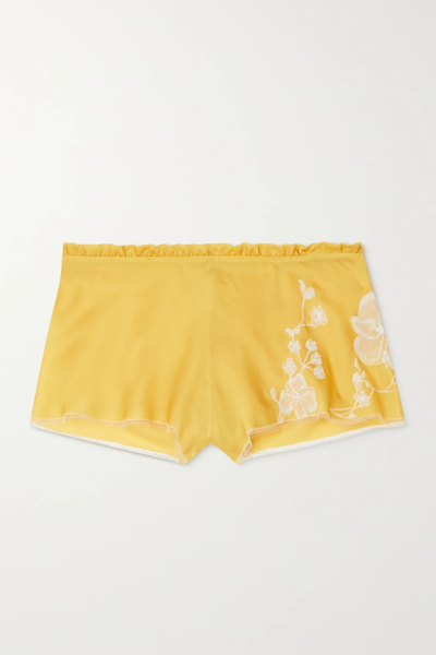 유럽직배송 카린길슨 CARINE GILSON Lace-trimmed silk-satin pajama shorts 36856120585402146