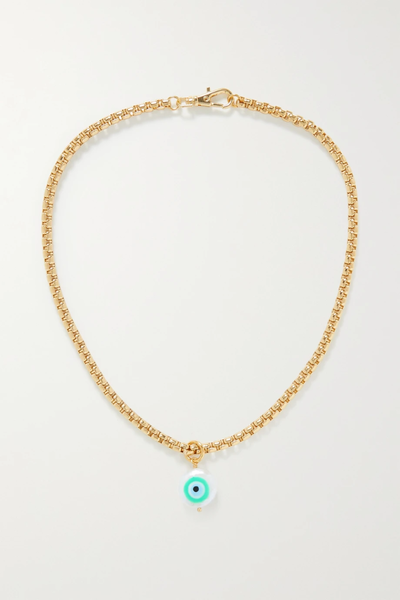 유럽직배송 MARTHA CALVO Evil Eye Protection gold-plated pearl necklace 45666037504153739