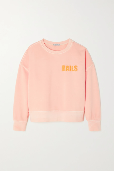 유럽직배송 레일즈 스웻셔츠 RAILS Alice bouclé-trimmed cotton-blend jersey sweatshirt 43769801095429840