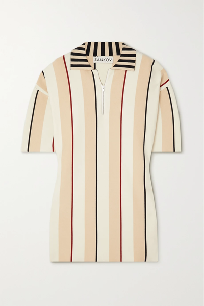 유럽직배송 ZANKOV Gio striped organic cotton-blend mini dress 28941591747060798