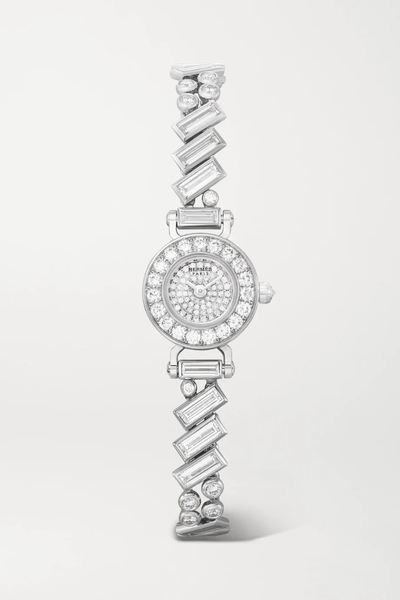 유럽직배송 HERMÈS TIMEPIECES Faubourg Polka 15.5mm very small 18-karat white gold and diamond watch 36856120585388396