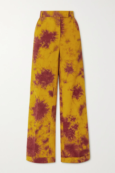 유럽직배송 루카뇨음딩기 팬츠 LUKHANYO MDINGI + The Vanguard pleated tie-dyed cotton straight-leg pants 36856120585346353